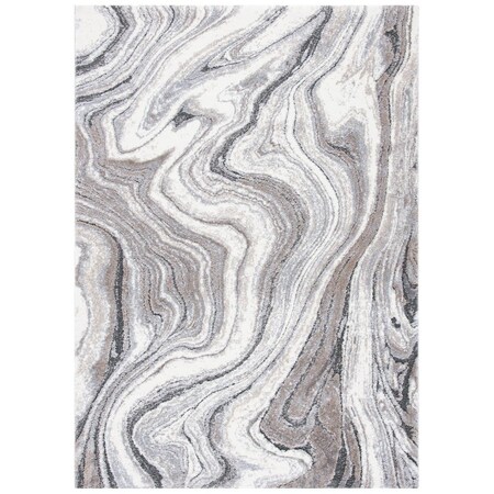Safavieh 8 x 10 ft. Cyrus Shag Power Loomed Rectangle Area Rug; Grey & Beige CYR120G-8